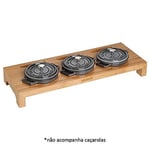 Staub Ahşap 3'lü Mini Tencere Standı