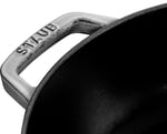 Staub Chistera Yağmur Efektli Kapaklı Döküm Tencere, Gri, 24 cm - Bedenler: 24 cm, 28 cm