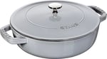 Staub Chistera Yağmur Efektli Kapaklı Döküm Tencere, Gri, 24 cm - Bedenler: 24 cm, 28 cm