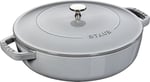 Staub Chistera Yağmur Efektli Kapaklı Döküm Tencere, Gri, 24 cm - Bedenler: 24 cm, 28 cm