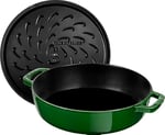 Staub Chistera Yağmur Efektli Kapaklı Döküm Tencere, Basilikum Renkli, 2.8 Litre, 24 cm