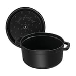 STAUB Dökme Demir Kızartma Tavası/Güveç, Yuvarlak 16 cm, 1,2 L, Siyah