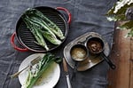 Staub Grill Pans Çift Kulplu Döküm Izgara Tava, Gri - Bedenler: 30 cm, 39 x 5.5 x 4.03 cm