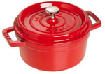 Staub La Cocotte Döküm Tencere, Demir, Kiraz Kırmızısı - Seçenekler: 0.25 qt, 0.5 qt, 0.75 qt, 1.25 qt, 2.25 qt, 2.75 qt...