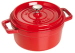 Staub La Cocotte Döküm Tencere, Demir, Kiraz Kırmızısı - Seçenekler: 0.25 qt, 0.5 qt, 0.75 qt, 1.25 qt, 2.25 qt, 2.75 qt...