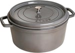 Staub La Cocotte Döküm Tencere, Gri, 8.35 Litre - Bedenler: 24 cm, 30 cm