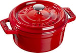 Staub Mini Cocotte, İndüksiyonlu, Dökme Demir, Kiraz Kırmızısı, 10 cm, 13 x 10 x 7 cm, 1 adet
