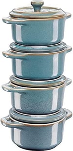 Staub, Mini Cocotte Set, 4'lü, Yuvarlak, Ceramic By Staub