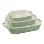 Staub Seramik 3 Parça Fırın Kabı Seti, Okaliptüs