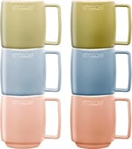 STAUB Seramik Kupa Seti, 350 ml, Makaron Renkli, 6 Parça, Mikrodalga ve Bulaşık Makinesi Uyumlu