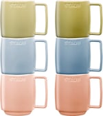 STAUB Seramik Kupa Seti, 350 ml, Makaron Renkli, 6 Parça, Mikrodalga ve Bulaşık Makinesi Uyumlu