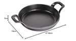 STAUB Toz İstiflenebilir Fırın Kabı, Yuvarlak (16 Cm, 0,4 L İçerisinde Bulunan Mat Siyah Kaplı Tepsi İle) Grafit Grisi
