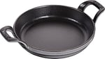 STAUB Toz İstiflenebilir Fırın Kabı, Yuvarlak (16 Cm, 0,4 L İçerisinde Bulunan Mat Siyah Kaplı Tepsi İle) Grafit Grisi