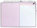 Steel Mill & Co İş için Büyük Çizgili Not Defterleri, Padfolios için Yazı Pedleri 8,5 x 11, Sevimli Pano Folyo Dolum Paketi 2, Pembe