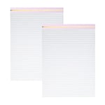 Steel Mill & Co İş için Büyük Çizgili Not Defterleri, Padfolios için Yazı Pedleri 8,5 x 11, Sevimli Pano Folyo Dolum Paketi 2, Pembe