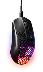 SteelSeries Aerox 3 - Ultra Hafif Gaming Mouse - 8,500 CPI TrueMove Core Optik Sensör - Suya Dayanıklı - Siyah