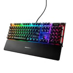 SteelSeries Apex 7 Mekanik Gaming Klavye, Oled Akıllı Ekran, Usb Doğrudan Bağlantı & Medya Kontrolleri, Kırmızı Düğmeler, Türkçe QWERTY