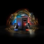 steelseries Arena 7 RGB Aydınlatmalı 2.1 Oyun Hoparlörleri, 2 Yönlü Hoparlör Tasarımı, Reaktif RGB Aydınlatması, USB, Optik, Kablolu, Bluetooth,  - Seçenekler: 2+1, 2+0, 5+1, Arena 3, Arena 7, Arena 9