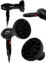 Steiner Alman 3800 Watt Professional Saç Kurutma Makinesi AC Motor Fön Makinesi + Difüzör Başlık + 2 Adet Düz Başlık
