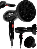 Steiner Alman 3800 Watt Professional Saç Kurutma Makinesi AC Motor Fön Makinesi + Difüzör Başlık + 2 Adet Düz Başlık