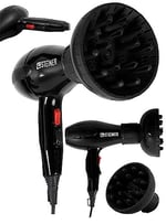 Steiner Alman 3800 Watt Professional Saç Kurutma Makinesi AC Motor Fön Makinesi + Difüzör Başlık + 2 Adet Düz Başlık