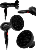 Steiner Alman 3800 Watt Professional Saç Kurutma Makinesi AC Motor Fön Makinesi + Difüzör Başlık + 2 Adet Düz Başlık