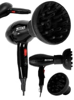 Steiner Alman 3800 Watt Professional Saç Kurutma Makinesi AC Motor Fön Makinesi + Difüzör Başlık + 2 Adet Düz Başlık