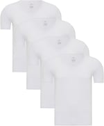 Steve Wolls Erkek Beyaz 4’Lü V Yaka Bambu T-Shirt - 33602