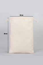 stonehill Büzgülü Ham Bez Ayakkabı Torbası 30x40 cm. 2 Adet (Baskısız)