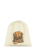 stonehill Patates, Soğan ve Sarmısak Saklama Torbası, 3'lü Set, Ham Bez Kumaş, Çekme İpli