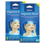 StopEver Migren Patch – Soğutucu Hidrojel Plaster, 2'li Paket | Migren & Baş Ağrısı İçin 6 Saat Etkili | İlaç İçermez | (2x2)