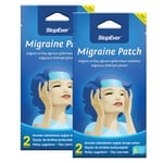 StopEver Migren Patch – Soğutucu Hidrojel Plaster, 2'li Paket | Migren & Baş Ağrısı İçin 6 Saat Etkili | İlaç İçermez | (2x2)