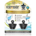 StopShroom Küvet 2'li Paket Küvet ve Banyo Lavabo Süzgeçleri için Evrensel Durdurucu, Siyah Fiş 2pk, 2 Adet
