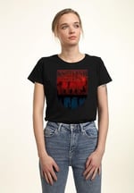 Stranger Things Bisiklet Yaka Tişört Kadın
