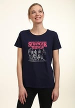 Stranger Things Bisiklet Yaka Tişört Kadın