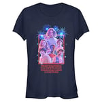 Stranger Things Ekip Fotoğrafı Bisiklet Yaka Tişört Kadın