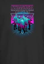 Stranger Things Neon Grup Bisiklet Yaka Tişört Kadın