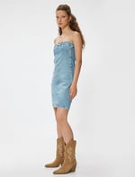Strapless Denim Dress