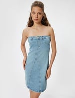 Strapless Denim Dress