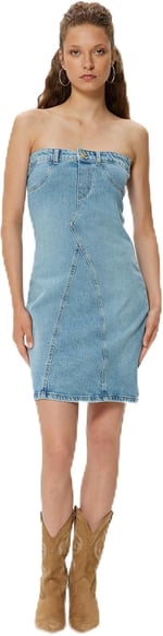 Strapless Denim Dress
