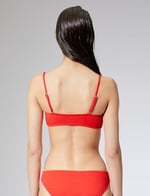 Straplez Bikini Üstü Çıkarılabilir Askılı Dokulu Kaplı