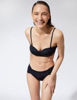 Straplez Bikini Üstü Kaplı Drape Detaylı