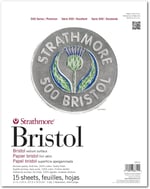 Strathmore (580-62 500 Serisi Bristol, 2 Katmanlı Parşömen Yüzeyi, 27,9 x 35,6 cm, Beyaz, 15 Yaprak - Seçenekler: 11x17, 11