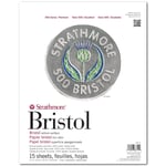 Strathmore (580-62 500 Serisi Bristol, 2 Katmanlı Parşömen Yüzeyi, 27,9 x 35,6 cm, Beyaz, 15 Yaprak - Seçenekler: 11x17, 11