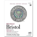 Strathmore (580-62 500 Serisi Bristol, 2 Katmanlı Parşömen Yüzeyi, 27,9 x 35,6 cm, Beyaz, 15 Yaprak - Seçenekler: 11x17, 11