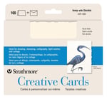 Strathmore Yaratıcı Kartlar, Deckle Kenarlı Fildişi Rengi, 12,7 x 17,5 cm, 50'li Paket, Zarflar Dahildir - Düğünler, Etkinlikler, Doğum Günleri için Boş Tebrik Kartları