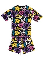 Street Style Kız Çocuk T-shirt Şort Takım