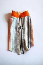 Stripe Orange Su itici Köpek Yağmurluğu L