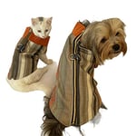 Stripe Orange Su itici Yağmurluk Köpek Yağmurluğu KARIŞIK ÇOK RENKLİ S
