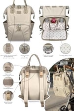 Stylo 3'lü Set Anne Bebek Bakım Sırt Çantası & Urban Anne Bebek Omuz Çantası ve Termos Çanta